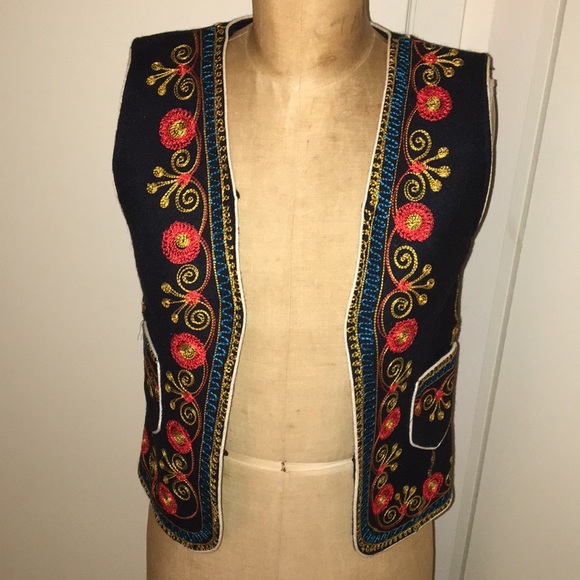 Vintage 1970’s Turkish Hand Embroidered Soutache Vest - Picture 3 of 16